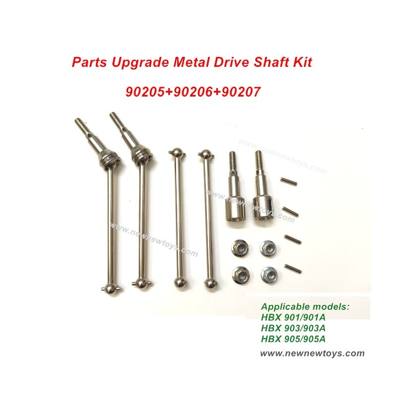 Haiboxing RC Car Parts 90205+90206+90207 For HBX 901A Upgrades-Metal Drive Shaft Kit
