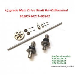 Parts 90203+90211+90202 For HBX 901A Upgrades-Main Drive Shaft Kit+Differential