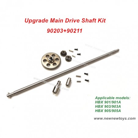 Parts 90203+90211 For HBX 901/HBX 901A Upgrades-Main Drive Shaft Kit
