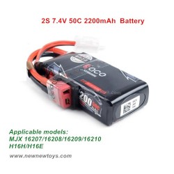 Battery 2S 7.4V 50C 2200mAh For MJX Hyper Go 16207 16208 16209 16210 Parts