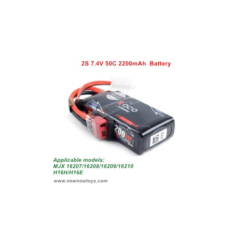Battery 2S 7.4V 50C 2200mAh For MJX Hyper Go 16207 16208 16209 16210 Parts