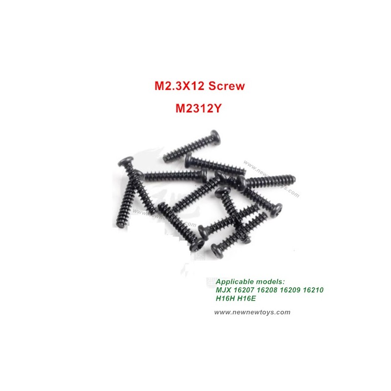MJX Hyper Go 16207 16208 16209 16210 Parts M2312Y Screw M2.3X12