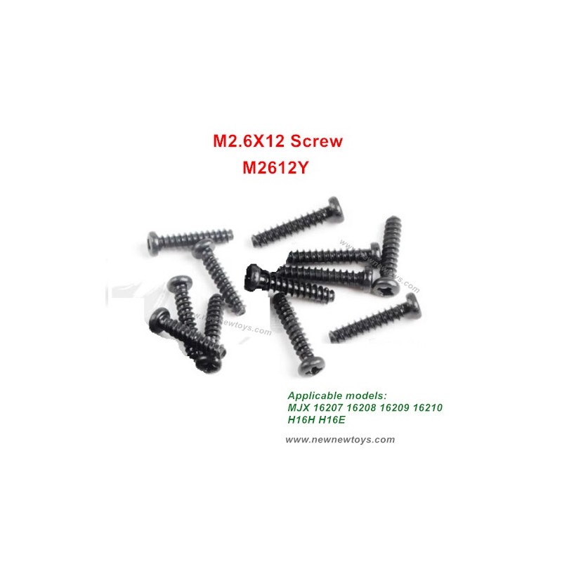 MJX Hyper Go RC Car 16207 16208 16209 16210 Parts M2612Y Screw M2.6X12