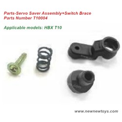 HBX T10 Parts T10004 Servo Saver Assembly+Switch Brace