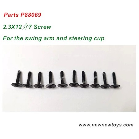 Enoze 9501E Spare Parts P88069, 2.3X12 Screw