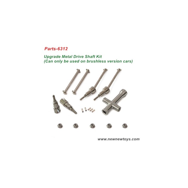 RC SCY 16104 Pro Parts Metal Drive Shaft Kit 6312