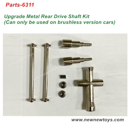 SCY 16104 Pro Parts Upgrade Metal Rear Drive Shaft