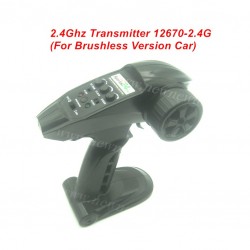 HBX 16890 Brushless Transmitter, Remote Control 12670-2.4G (For Brushless Version Car)