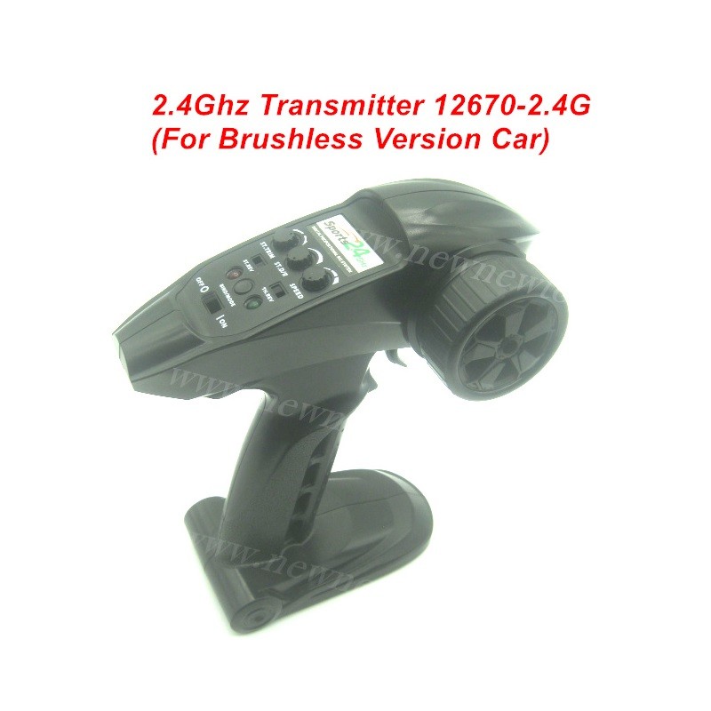 HBX 16890 Brushless Transmitter, Remote Control 12670-2.4G (For Brushless Version Car)