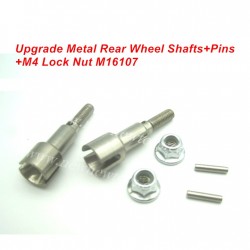 HBX 16889 16889A Upgrade Parts M16107-Metal Rear Wheel Shafts Cup