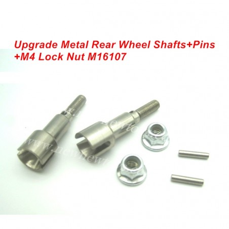 HBX 16889 16889A Upgrade Parts M16107-Metal Rear Wheel Shafts Cup
