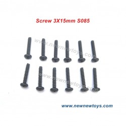 HBX 901 901A Parts S085, Round Head Self Tapping Screw 3X15mm