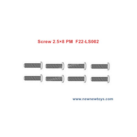 XLF F22A Parts Screw 2.5×8 PM  F22-LS002