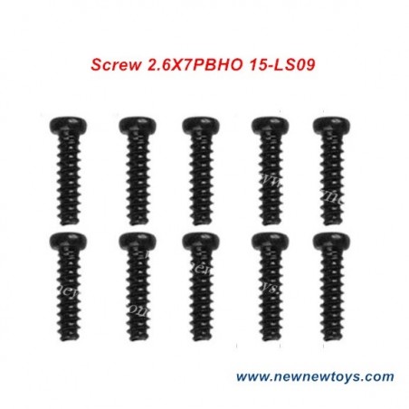 9125 RC Truck Parts 15-LS09, Round Headed Screw 2.6X7PBHO