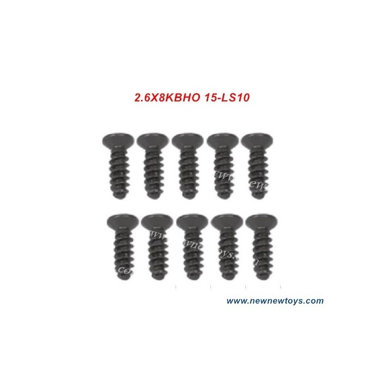 9125 RC Truck Parts 15-LS10, Countersunk Head Screw 2.6X8KBHO