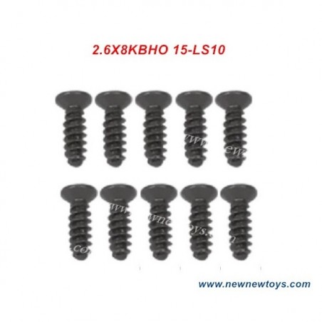 9125 RC Truck Parts 15-LS10, Countersunk Head Screw 2.6X8KBHO