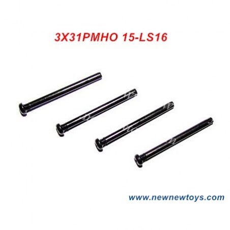 9125 RC Truck Parts 15-LS16, Round Headed Screw 3X31PMHO