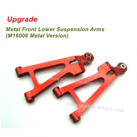 SG RC Cars 1602 Upgrades-Metal Front Lower Suspension Arms, Red