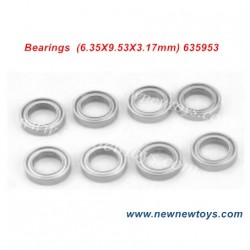 SG 1601 Bearings Parts 635953, (6.35X9.53X3.17mm)