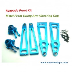 Xinlehong 9125 Upgrade Kit-Alloy Front Swing Arm+Steering Cup Kit-Blue