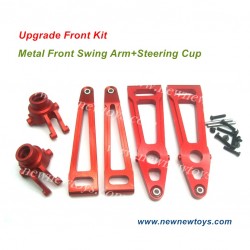 XLH 9125 Upgrade Kit-Alloy Front Swing Arm+Steering Cup Kit-Red