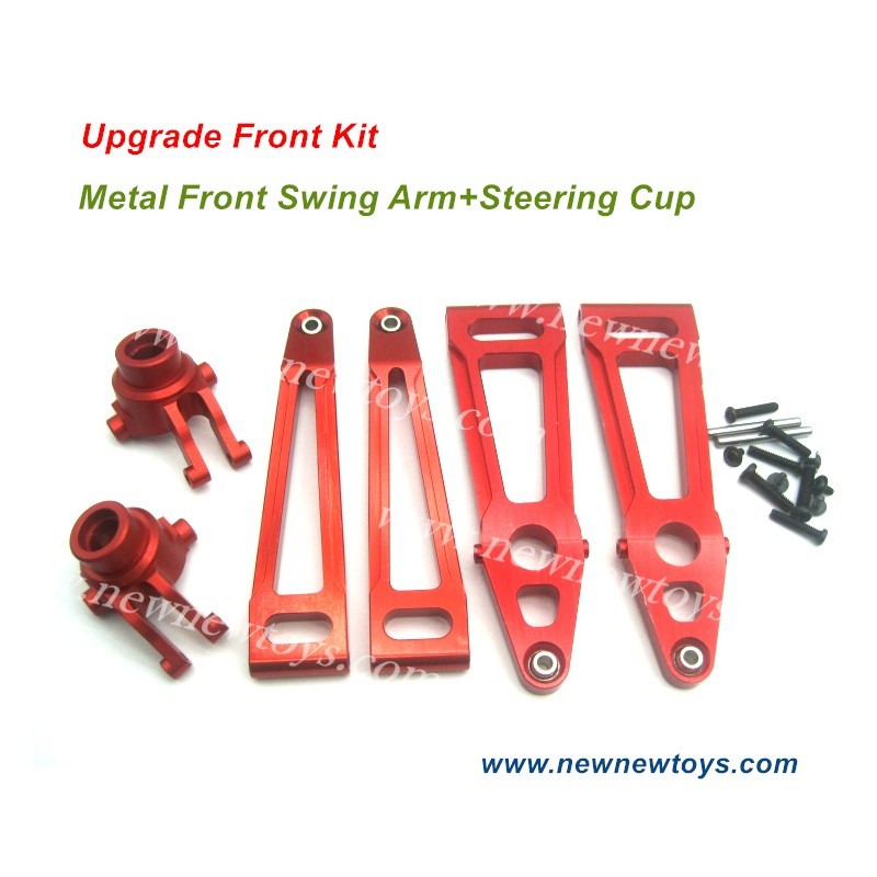 XLH 9125 Upgrade Kit-Alloy Front Swing Arm+Steering Cup Kit-Red