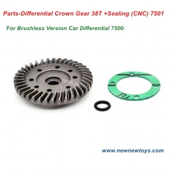 ZD Racing DBX 10 Parts 7501-Differential Crown Gear 38T +Sealing (CNC)