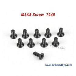 ZD Racing DBX 10 Parts 7245, M3X8 Flat Head Self-tapping Screw Set