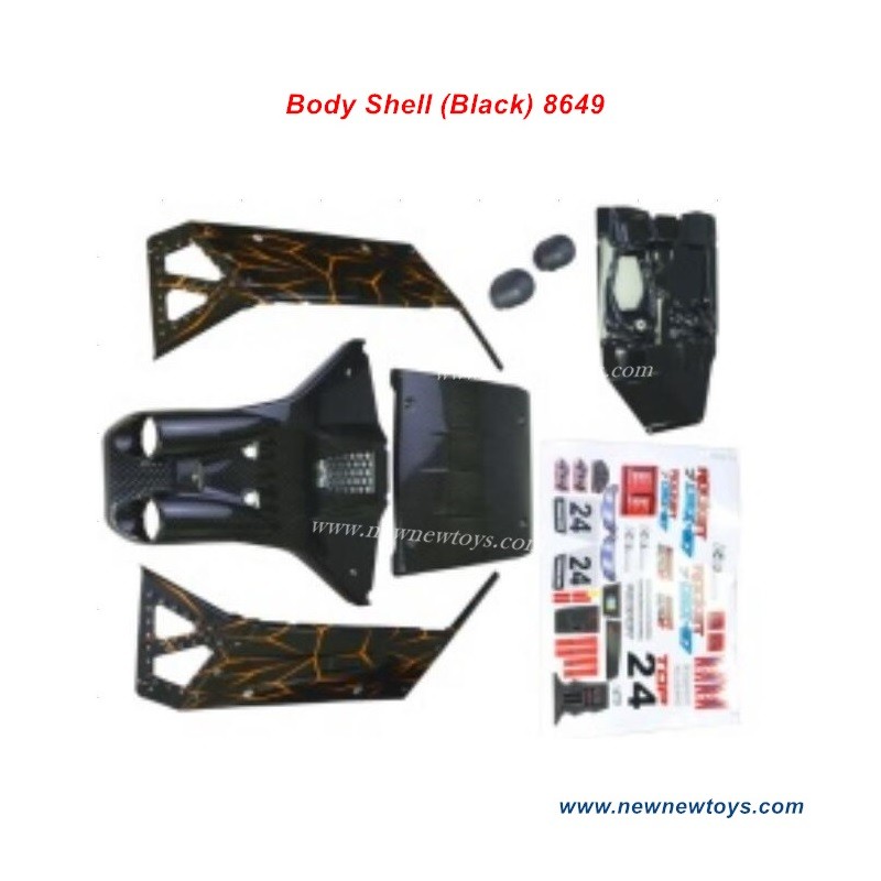 ZD Racing Parts DBX 07 RC Body Shell 8649 (Black)