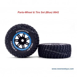 ZD Racing DBX 07 Wheels & Tire Set 8642-(Blue)
