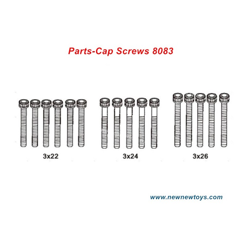 RC Buggy DBX 07 Parts 8083, Cap Screws Set