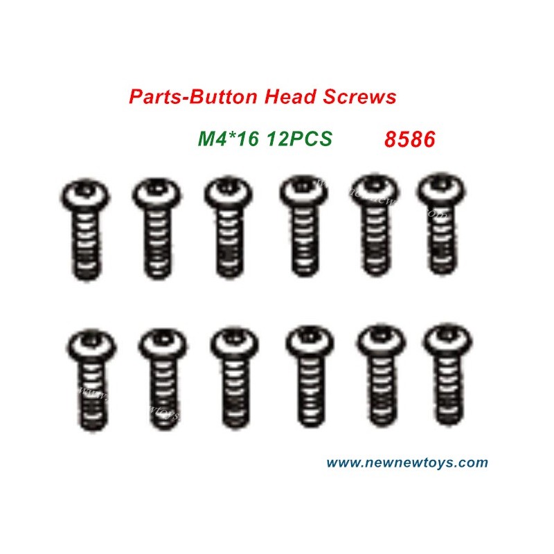 ZD Racing DBX 07 Parts Button Head Screws 8586, M4*16 12PCS