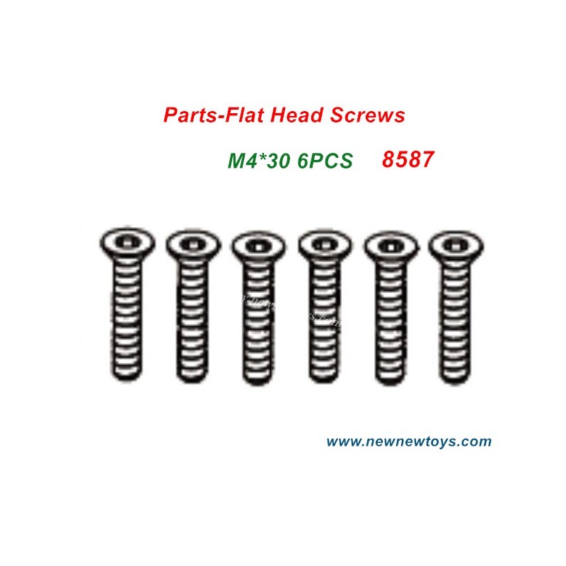 ZD Racing DBX 07 Parts 8587, Flat Head Screws M4*30 6PCS