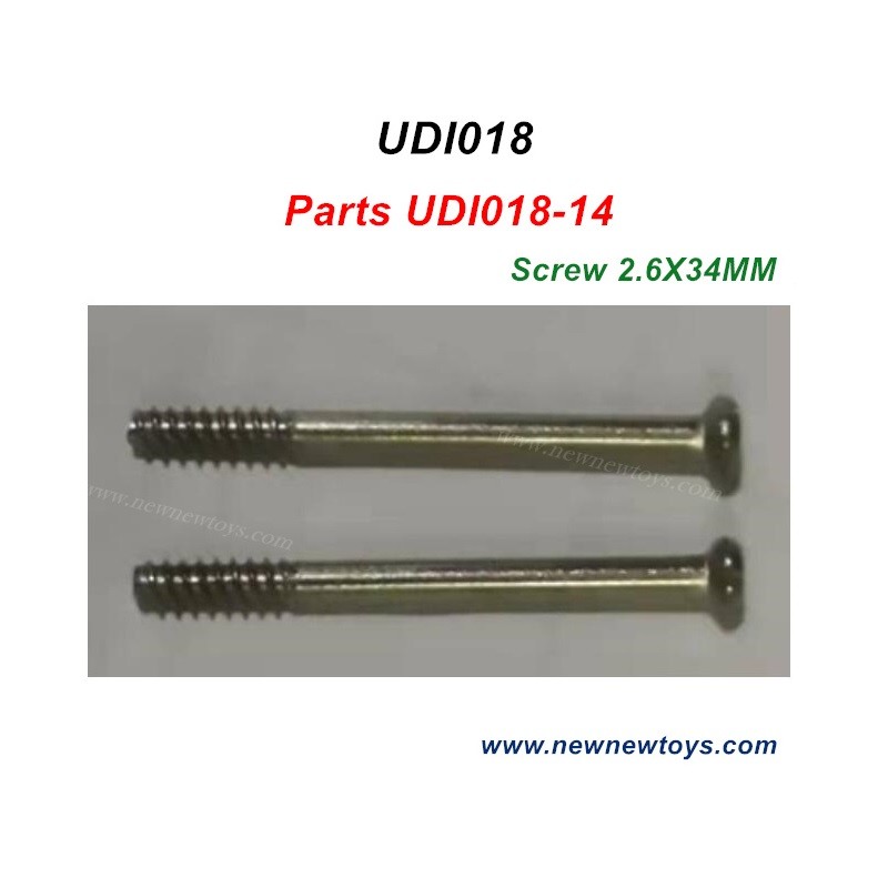 Parts-UDI018-14 For UDI018 Rudder Half Screw 2.6X34MM