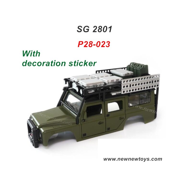 RC Crawler SG 2801 Shell Parts P28-023-Green
