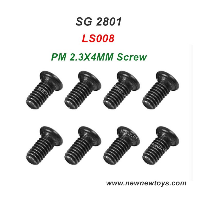 SG 2801 RC Crawler Parts LS008, PM 2.3X4MM Screw