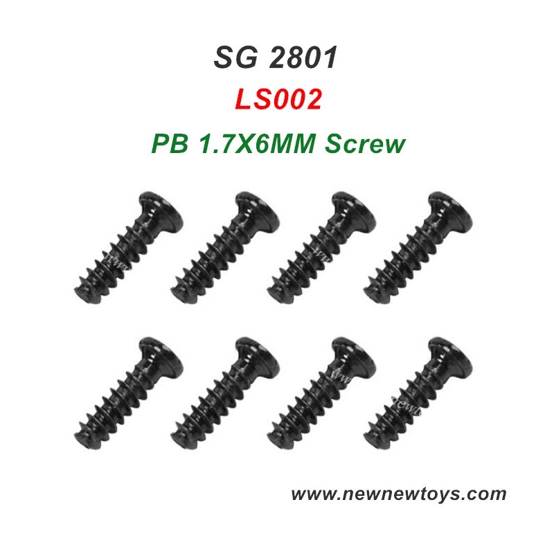 Crawler SG 2801 RC Parts LS002, PB 1.7X6MM Screw