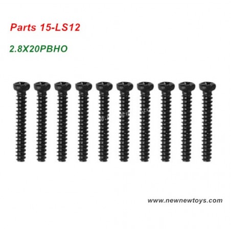 RC Car XLH Xinlehong Q901 Parts 15-LS12, 2.6X20PBHO Round Headed Screw