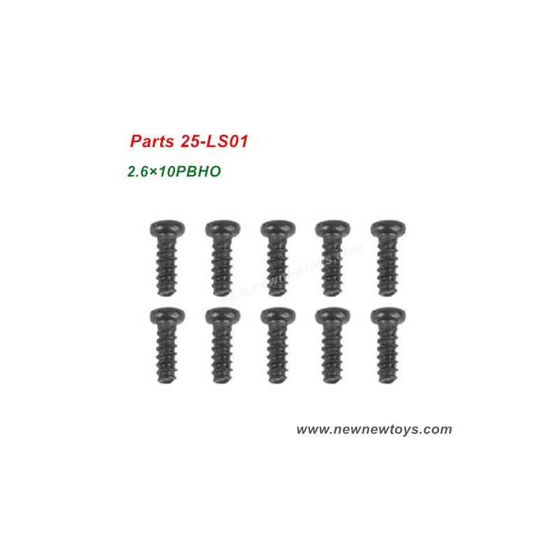 RC Car XLH Xinlehong Q901 Parts 25-LS01, 2.6×10PBHO Round Headed Screw