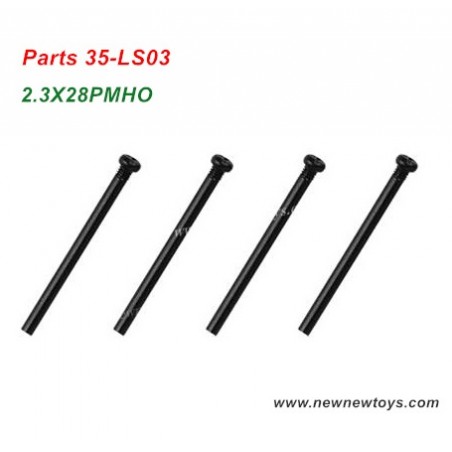 XLH RC Car Xinlehong Q902 Parts 35-LS03, 2.3X28PMHO Round Headed Screw