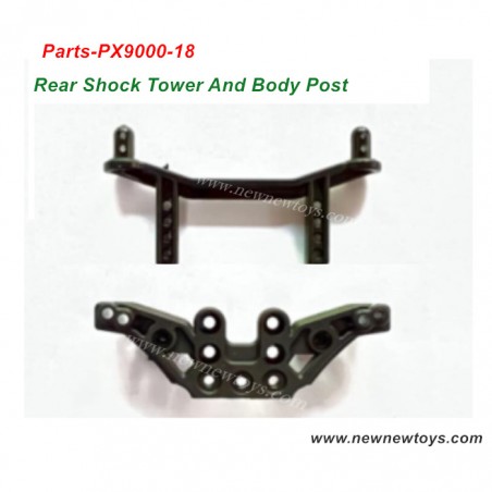 RC Car Enoze 9000E Parts PX9000-18, Rear Shock Tower And Body Post