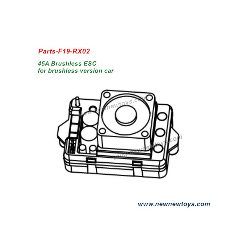 XLF F19A Parts Brushless 45A ESC F19-RX02