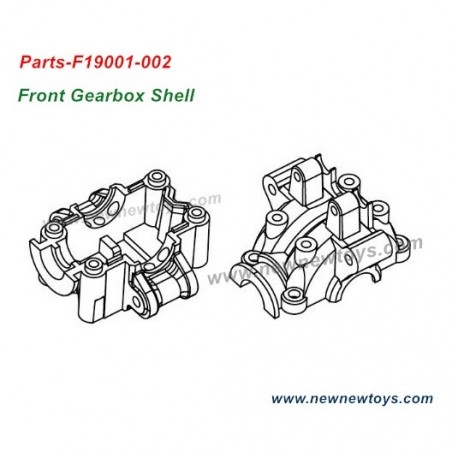 XLF F19/F19A Parts F19001-002, Front Gearbox Shell