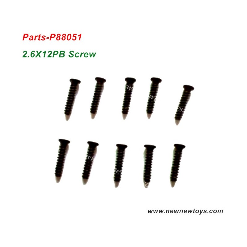 Enoze 9002E RC Truck Parts P88051, 2.6X12PB Screw