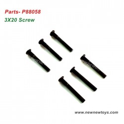 Enoze 9000E Spare Parts P88058, 3x20 Half -Teeth Screw