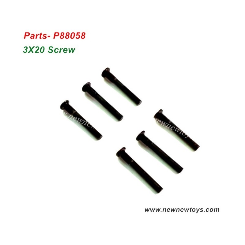 Enoze 9000E Spare Parts P88058, 3x20 Half -Teeth Screw