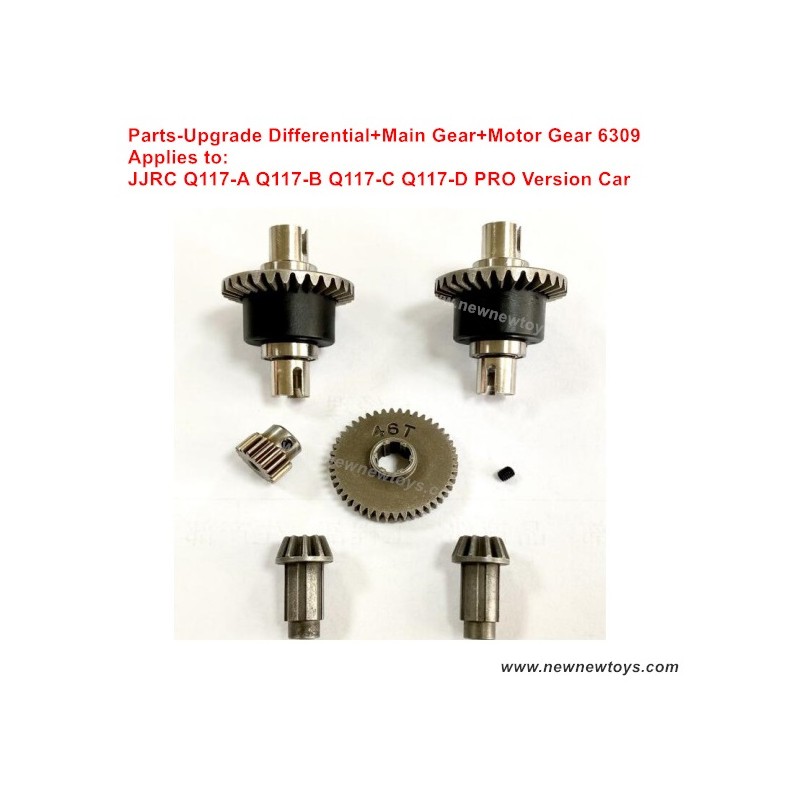 Parts JJRC Q117-A Q117-B Q117-C Q117-D Upgrade Differential+Main Gear+Motor Gear 6309