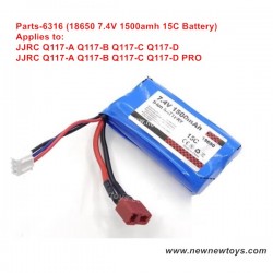 Parts 6316, JJRC Q117-A Q117-B Q117-C Q117-D Battery 7.4V 1500amh 15C