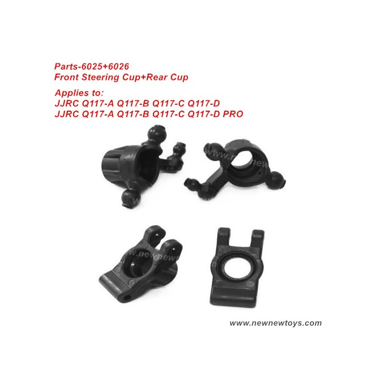 JJRC Q117A/Q117B/Q117C/Q117D Parts Front Steering Cup+Rear Cup 6025+6026